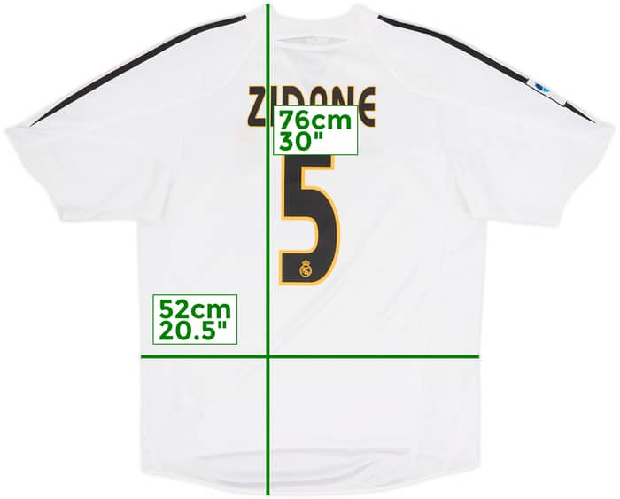 2004-05 Real Madrid Camiseta de local Zidane #5 - 8/10 - (M)