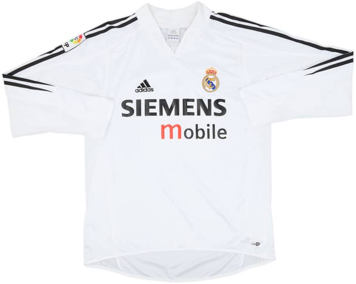 2004-05 Real Madrid Home L/S Shirt Beckham #23 - 10/10 - (S)