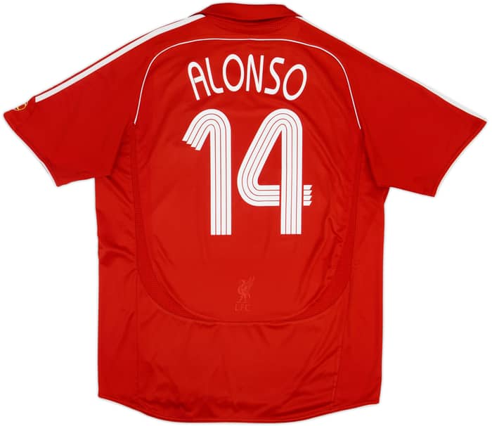 2006-08 Liverpool Home Shirt Alonso #14 - 6/10 - (XL)