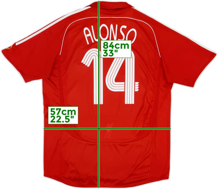 2006-08 Liverpool Home Shirt Alonso #14 - 6/10 - (XL)