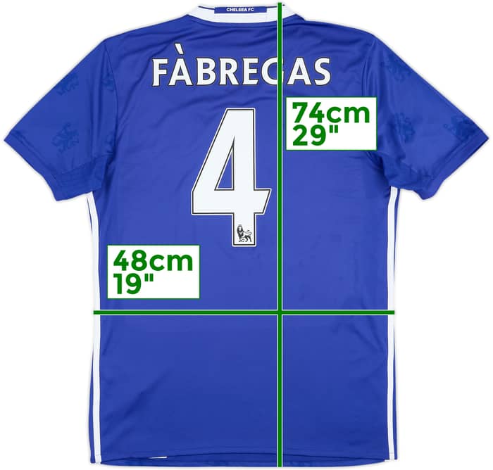 Camiseta de local del Chelsea 2016-17 Fabregas #4 - 6/10 - (M)