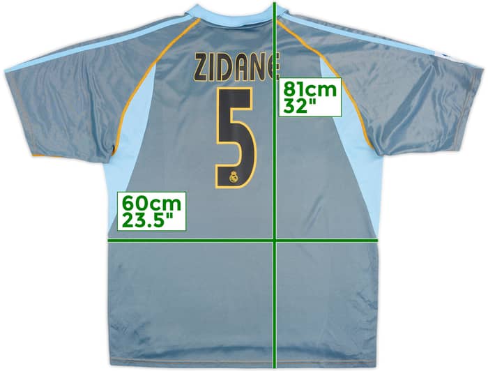 2003-04 Real Madrid Third Shirt Zidane #5 - 7/10 - (XL)