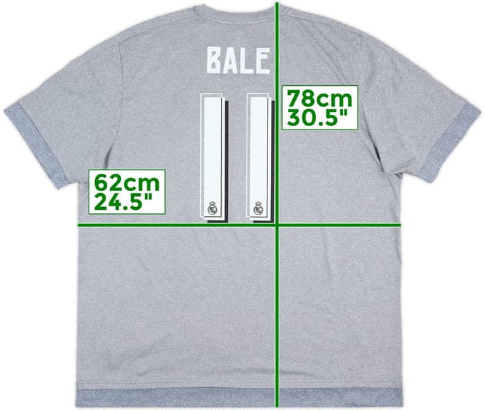 Camiseta de visitante del Real Madrid 2015-16 Bale #11 - 8/10 - (XXL)