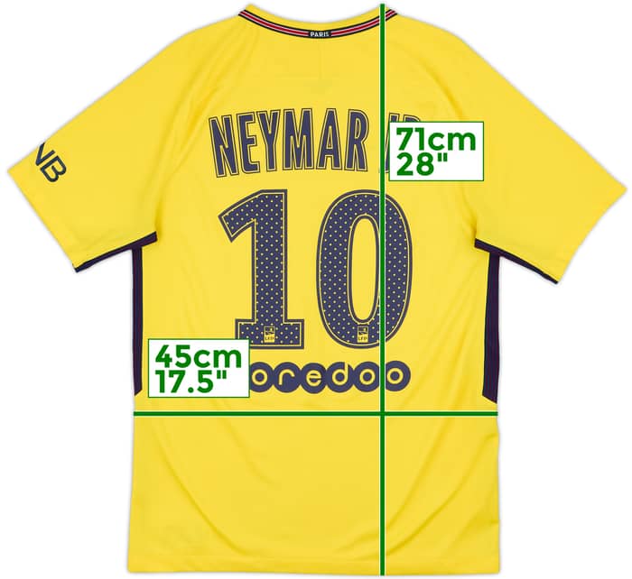 2017-18 Paris Saint-Germain Away Shirt Neymar Jr #10 - 8/10 - (S)