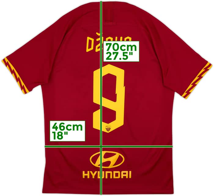2019-20 Roma Home Shirt Dzeko #9 - 9/10 - (M)