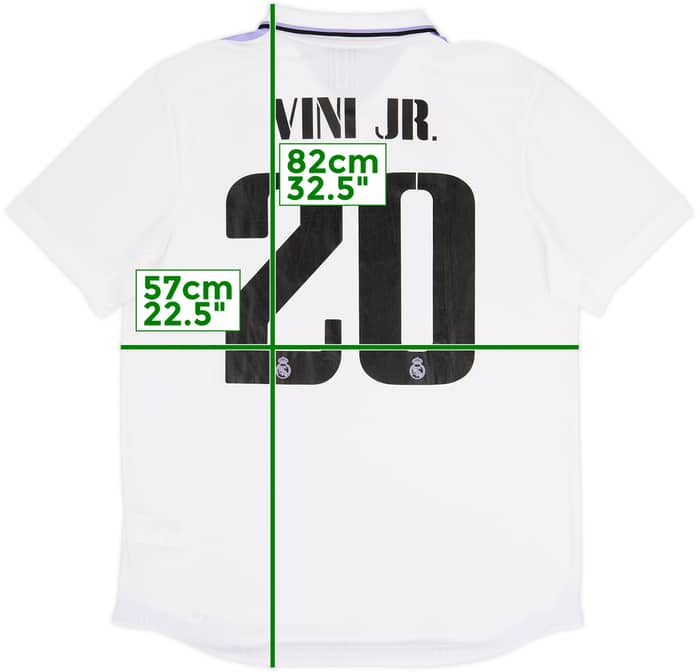 Camiseta de local del Real Madrid 2022-23 Vini Jr #20 - 8/10 - (L)