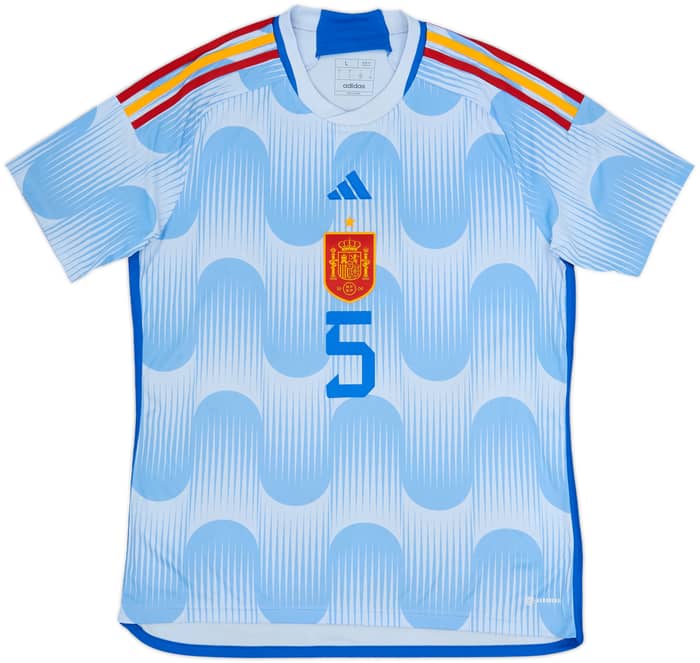 Camiseta de visitante de España 2022-23 Sergio #5 - 8/10 - (L)