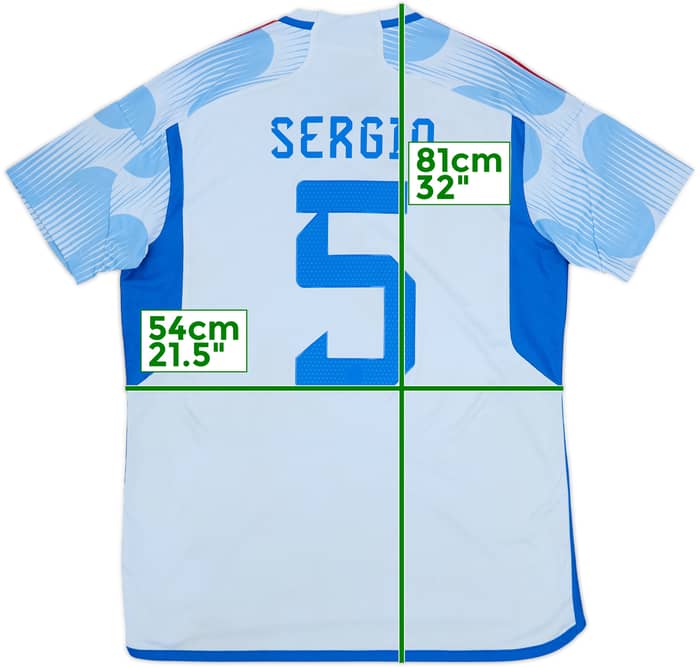 Camiseta de visitante de España 2022-23 Sergio #5 - 8/10 - (L)