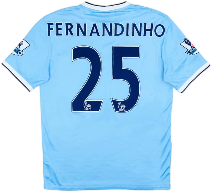 2013-14 Manchester City Home Shirt Fernandinho #25 - 8/10 - (M)