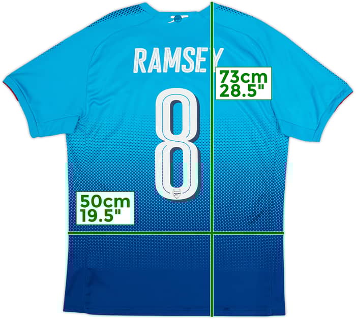 2017-18 Arsenal Visitante Camiseta Ramsey #8 - 6/10 - (M)