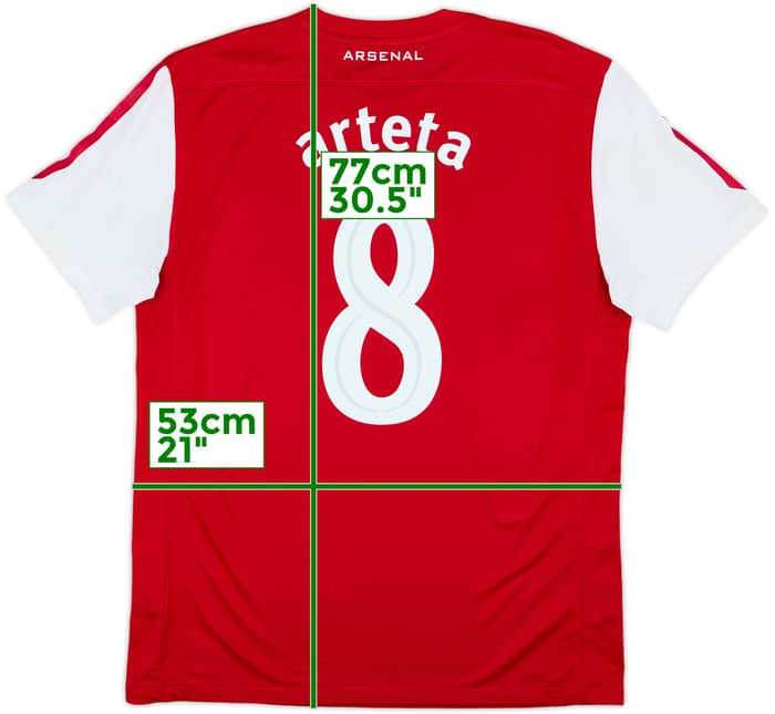 2011-12 Arsenal Home Shirt Arteta #8 - 6/10 - (L)