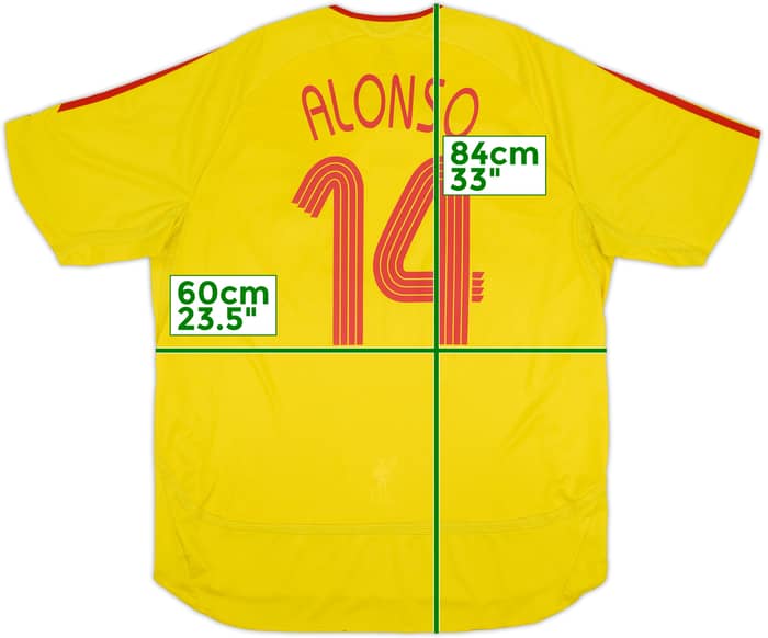 2006-07 Liverpool Away Shirt Alonso #14 - 6/10 - (XXL)