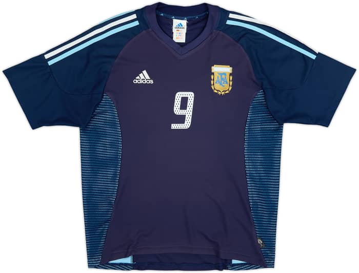 2002-04 Argentina Away Shirt Batistuta #9 - 8/10 - (L)