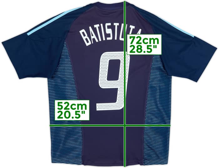 2002-04 Argentina Away Shirt Batistuta #9 - 8/10 - (L)
