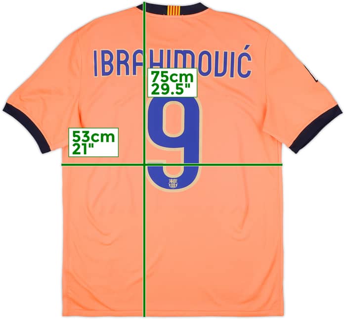 2009-10 Barcelona Away Shirt Ibrahimovic #9 - 8/10 - (M)