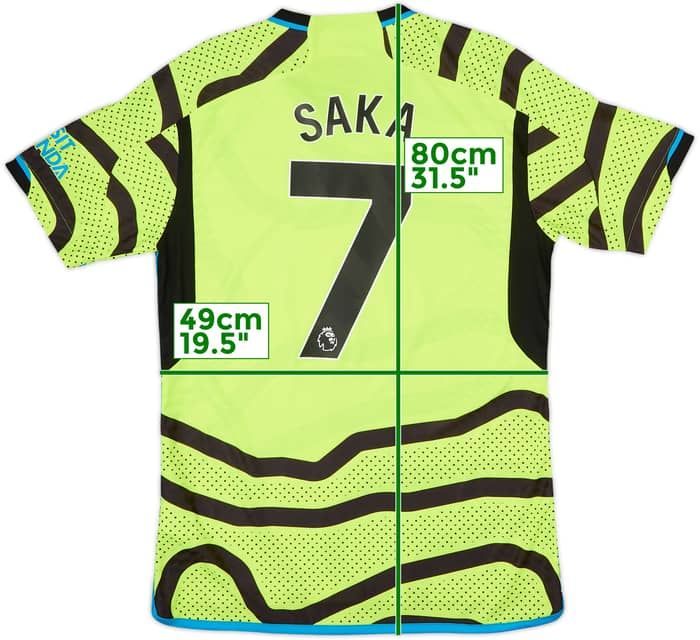 2023-24 Arsenal Authentic Away Shirt Saka #7 - 9/10 - (M)
