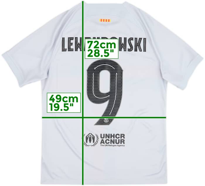2022-23 Barcelona Third Shirt Lewandowski #9 - 9/10 - (M)