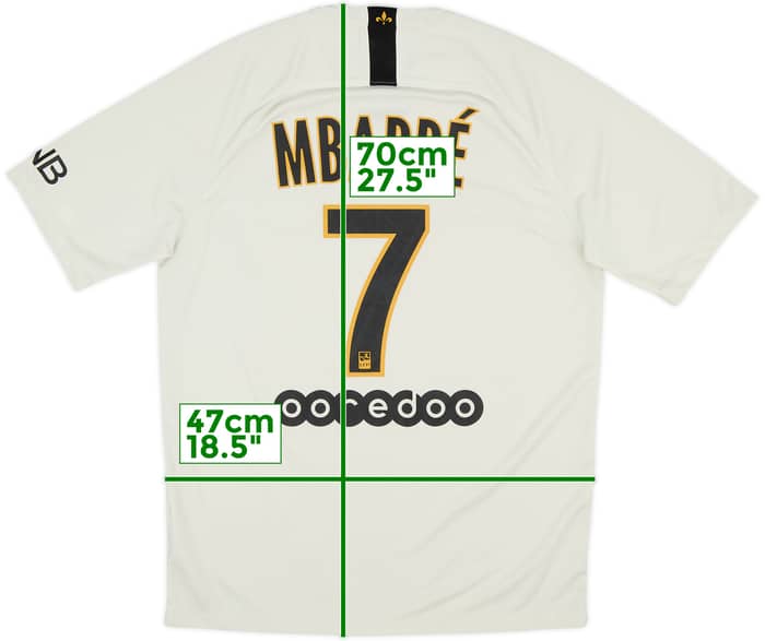 2018-19 Paris Saint-Germain Away Shirt Mbappe #7 - 8/10 - (M)