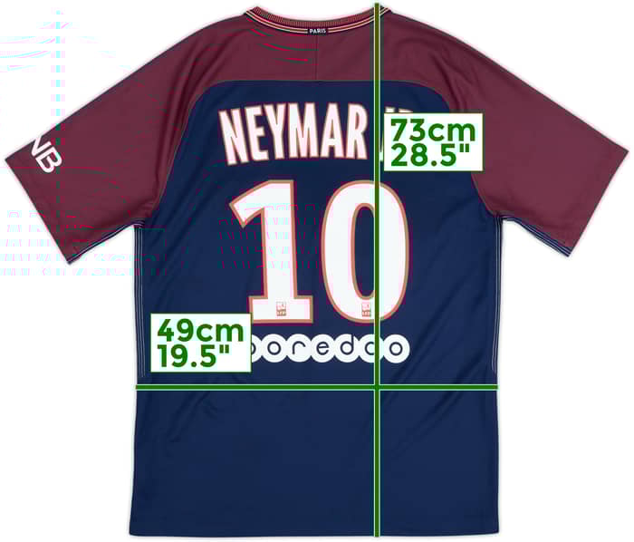 2017-18 Paris Saint-Germain Home Shirt Neymar Jr #10 - 10/10 - (M)