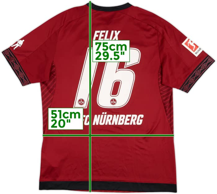2018-19 Nurnberg Home Shirt Felix #16 - 7/10 - (L)