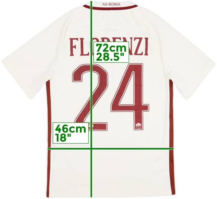 2016-17 Roma Away Shirt Florenzi #24 - 7/10 - (S)