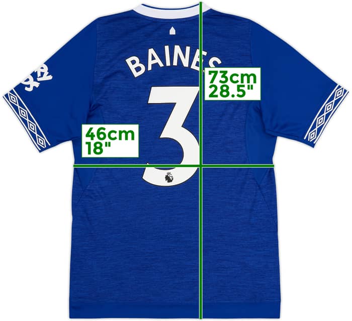2018-19 Everton Home Shirt Baines #3 - 10/10 - (S)