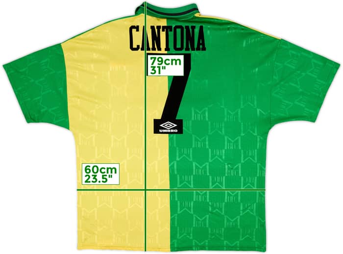 1992-94 Manchester United Third Shirt Cantona #7 - 8/10 - (XXL)