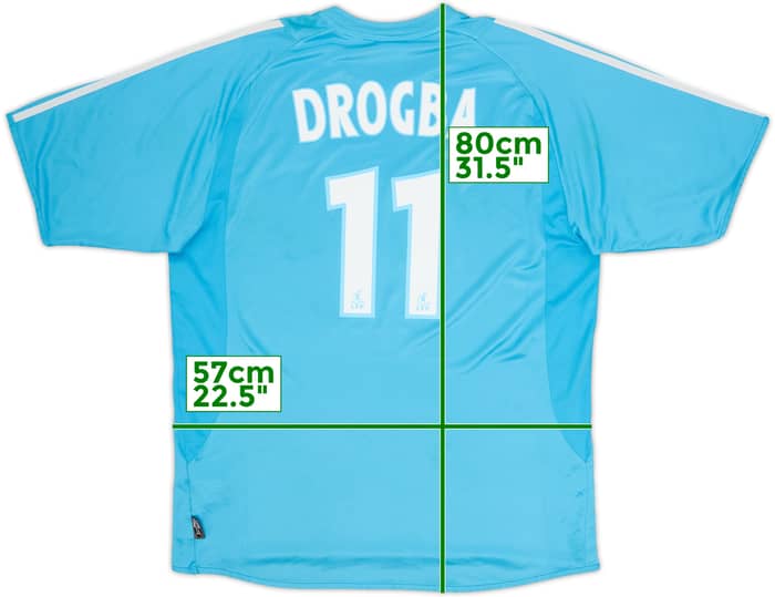 2003-04 Olympique de Marsella Camiseta Visitante Drogba #11 - 6/10 - (L)