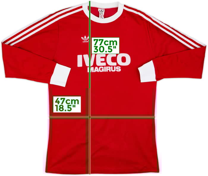 1983-84 Bayern Munich Local Camiseta Manga Larga - 8/10 - (L)