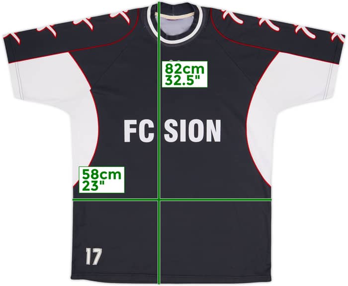Camiseta de entrenamiento versión jugador del FC Sion 2000-01 Galex #17 - 8/10 - (L)