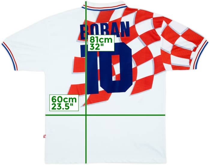 1998-01 Croacia Camiseta de local Boban #10 - 8/10 - (XL)