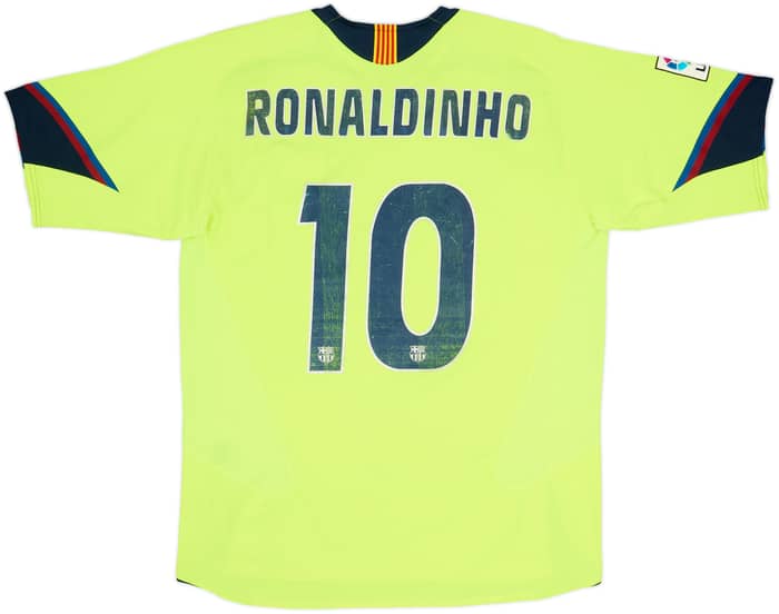 2005-06 Barcelona Away Shirt Ronaldinho #10 - 6/10 - (L)