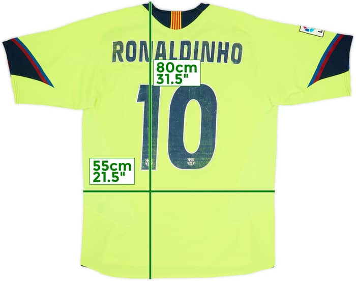 2005-06 Barcelona Away Shirt Ronaldinho #10 - 6/10 - (L)