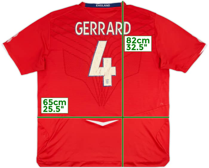 2008-10 England Away Shirt Gerrard #4 - 5/10 - (3XL)