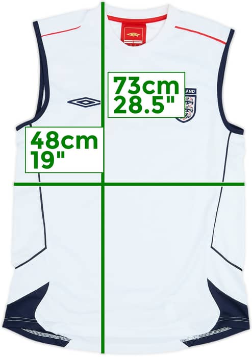 2006-08 England Umbro Training Vest - 8/10 - (M)