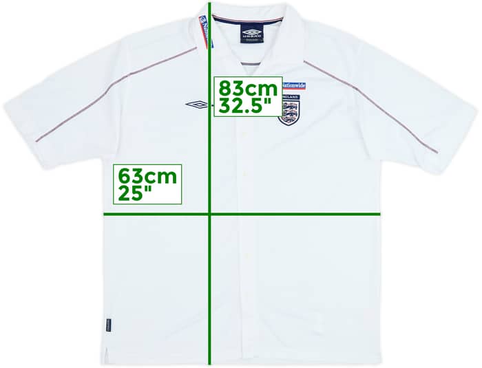 2002-03 England Umbro Button Up Shirt - 8/10 - (XXL)