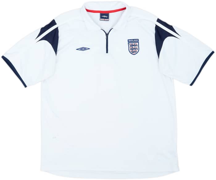 2004-06 England 1/4 Zip Polo Shirt - 6/10 - (XL)