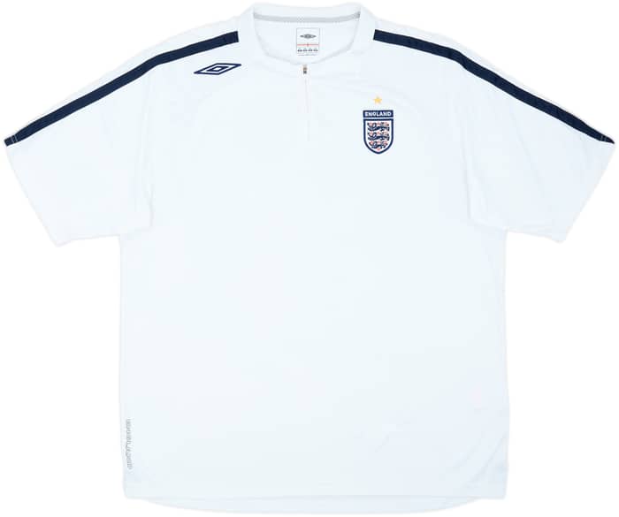 2006-07 England Umbro 1/4 Zip Polo Shirt - 8/10 - (XXL)