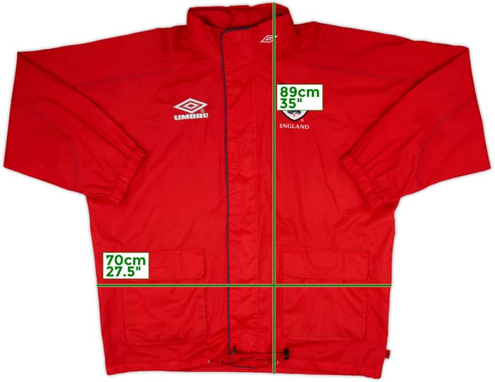 1998-00 England Umbro Hooded Rain Jacket - 9/10 - (XL)