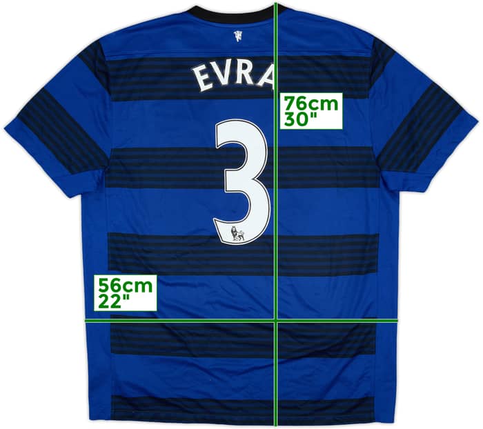 2011-13 Manchester United Away Shirt Evra #3 - 6/10 - (XL)