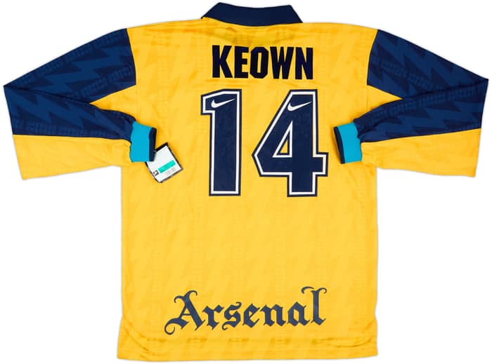 1994-96 Arsenal Player Issue Third L/S Shirt Keown #14 (XL)