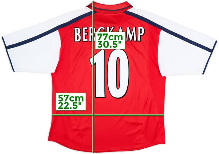 2000-02 Arsenal Home Shirt Bergkamp #10 - 6/10 - (L)