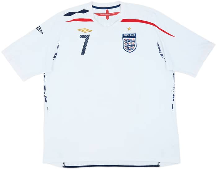2007-09 England Home Shirt Beckham #7 - 7/10 - (3XL)