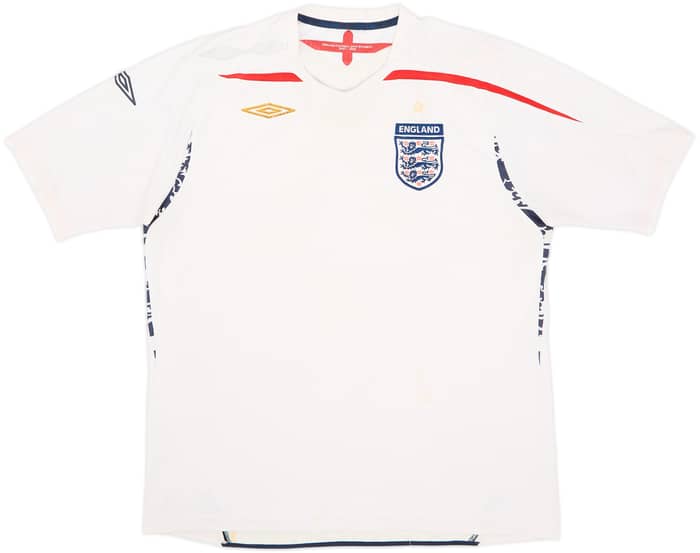 2007-09 England Home Shirt - 4/10 - (XL)