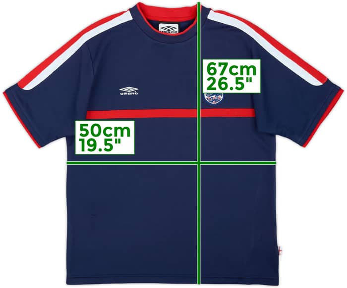 2000-02 England Umbro Training Shirt - 8/10 - (M)