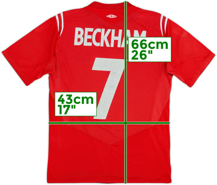 2004-06 England Away Shirt Beckham #7 - 6/10 - (XL.Boys)