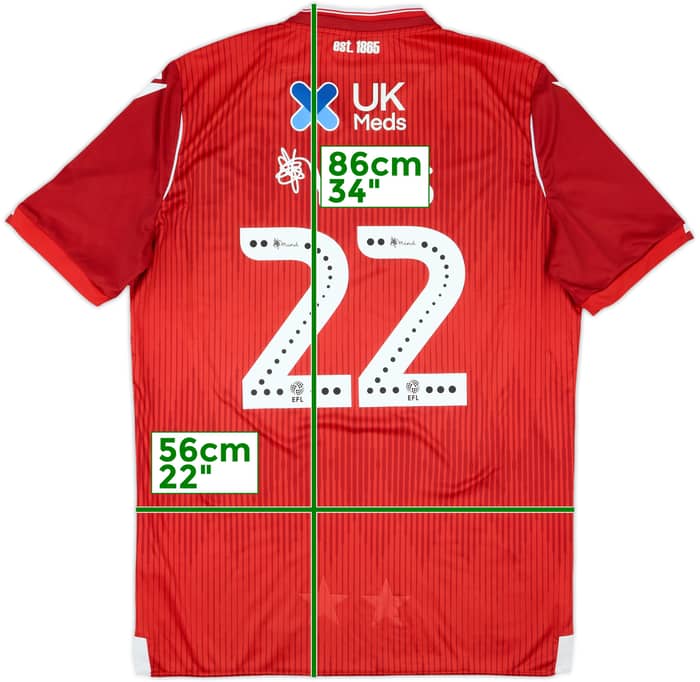 2019-20 Nottingham Forest Home Shirt Yates #22 - 9/10 - (3XL)