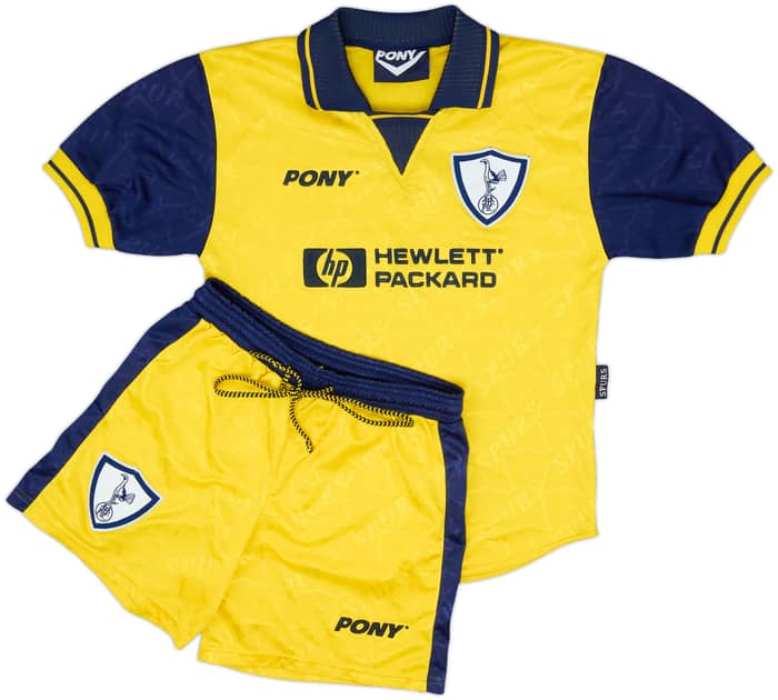 1995-97 Tottenham Third Shirt & Shorts - 8/10 - (L.Boys)