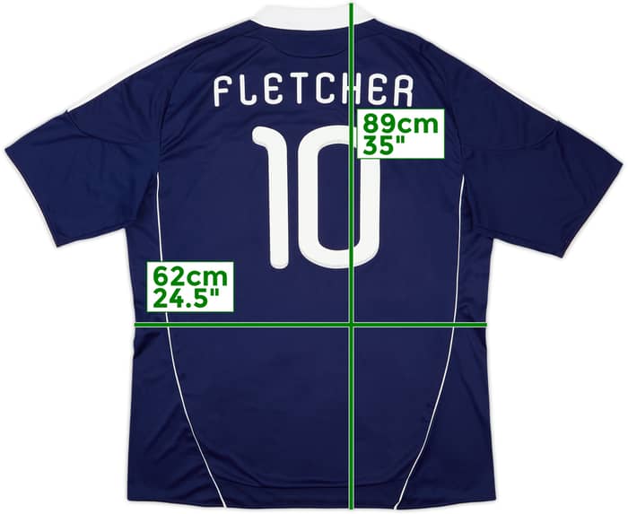 Camiseta de local de Escocia 2010-11 Fletcher #10 - 10/10 - (3XL)