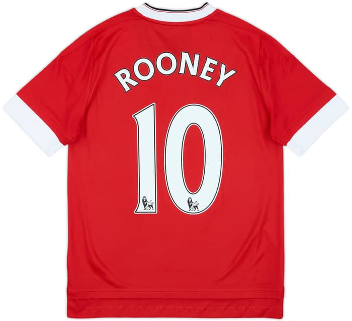 2015-16 Manchester United Home Shirt Rooney #10 - 8/10 - (L.Boys)